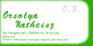 orsolya matheisz business card